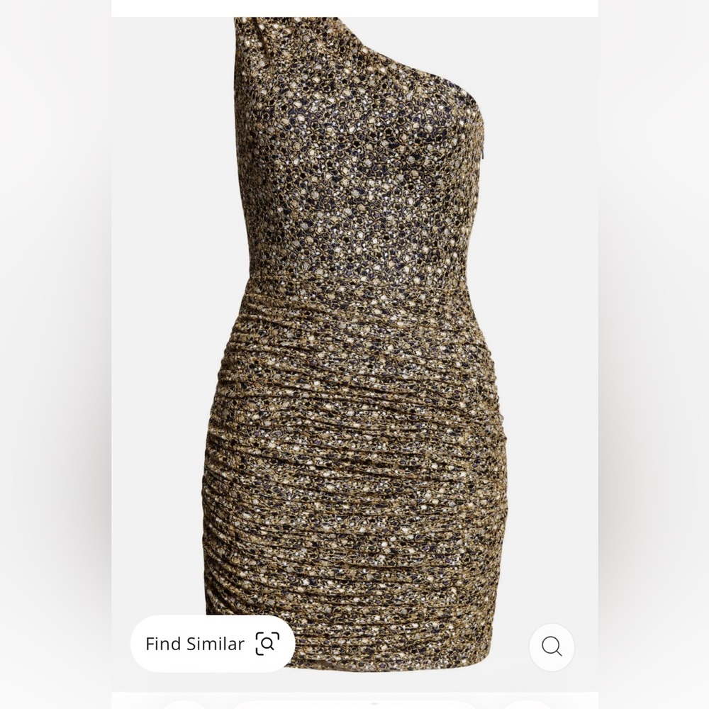 Ramy Brook - Mallory Metallic Mesh One-Shoulder Mini Dress - Picture 5 of 16